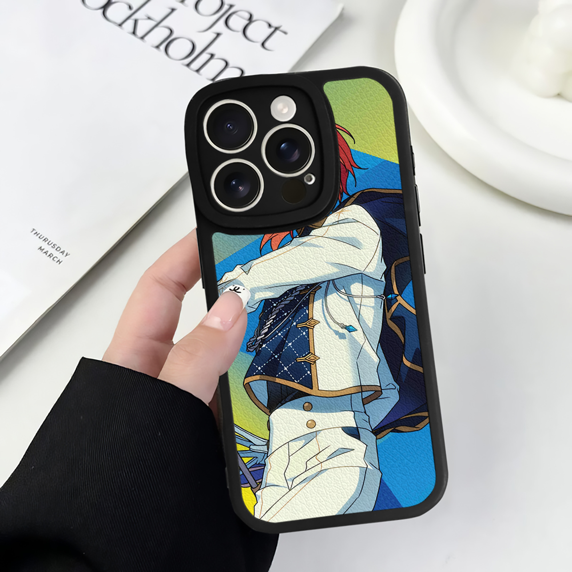 （画像用） あんさんぶるスターズ! Ensemble Stars 【iPhone 16シリーズ対応】シリコンスマホケース（レザー調） 材質：シリコン